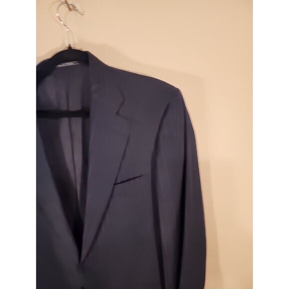 Ermenegildo Zegna Mens Wool Blazer Sport Coat Jacket Size 50 Navy Stripped - Picture 3 of 13